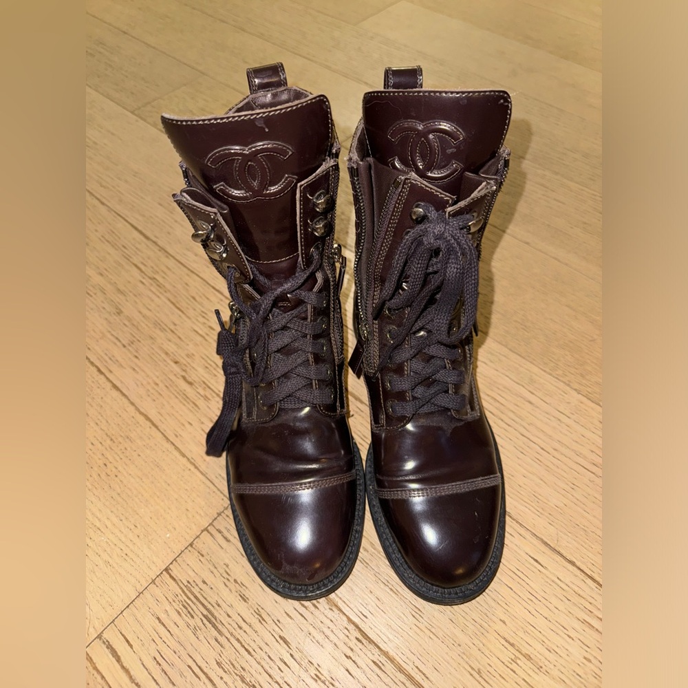 Chanel combat boots 38.5